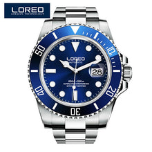 Load image into Gallery viewer, LOREO Automatic Mechanical Watches Diver Sport 200M Luxury Brand Men&#39;s Watches Business Wrist watch Male Clock Relogio Masculino