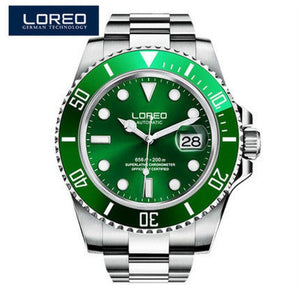 LOREO Automatic Mechanical Watches Diver Sport 200M Luxury Brand Men's Watches Business Wrist watch Male Clock Relogio Masculino