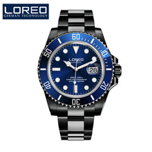 Load image into Gallery viewer, LOREO Automatic Mechanical Watches Diver Sport 200M Luxury Brand Men&#39;s Watches Business Wrist watch Male Clock Relogio Masculino