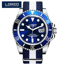 Load image into Gallery viewer, LOREO Automatic Mechanical Watches Diver Sport 200M Luxury Brand Men&#39;s Watches Business Wrist watch Male Clock Relogio Masculino