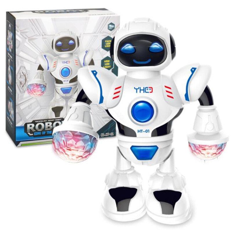 Space Dancer Humanoid Robot Toy With Light Children Pet Brinquedos Electronics Jouets Electronique For Boy Kids