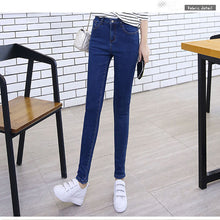 Load image into Gallery viewer, High Waist Warm Jeans For Women Blue Female Black Winter Jeans Women Denim Pants Jean Femme 2018 Ladies Trousers Warm Pants