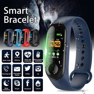 NEW M3 Smart Watch Send Charger wristband IP67 Waterproof Fitness Tracker Smart Bracelet Big Touch Screen For Men Women Watches