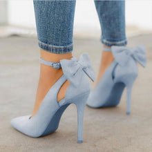 Load image into Gallery viewer, 2019 New women high heels bow pumps sexy stiletto pointed toe fashion party pumps ladies wedding shoes zapatos mujer