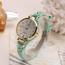 Load image into Gallery viewer, Women Casual Watches Round Dial Rivet PU Leather Strap Wristwatch Ladies Analog Quartz Watch Gift часы женские DOD886