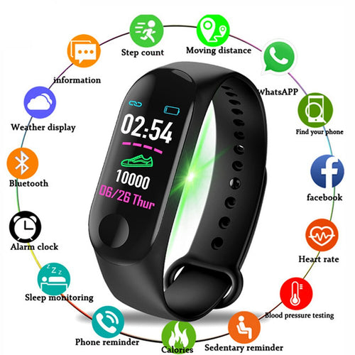 Rovtop M3 Plus Bluetooth Smart Watch Heart Rate Blood Pressure Health Waterproof Watch M3 Pro Wristband Fitness Tracker Watch