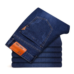 2020 New Men Stretch Jeans Male Classic Elasticity Business jeans men fashion comfortable Solid slim straight long Denim pants