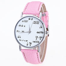 Load image into Gallery viewer, TIke Toker  Math formula Watch women Fashion Girls Function Leather Band Analog Quartz Wristwatches Ladies Watches Children Gift