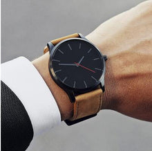 Load image into Gallery viewer, men&#39;s watch 2019 Unisex Fashion Leather Band Analog Quartz Men&#39;s Wrist Watch Clock Minimalist watch montre homme erkek kol saati