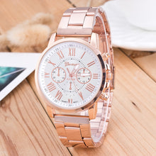 Load image into Gallery viewer, 2019 New Famous Brand Geneva Rosy Gold Casual Quartz Watch Women Full Stainless Steel Dress Watches Relogio Feminino Hot Clock