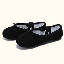 Load image into Gallery viewer, USHINE EU22-45 Cloth Head Yoga Slippers Teacher Gym Indoor Exercise Canvas Black Ballet Dance Shoes Children Kids Girls Woman